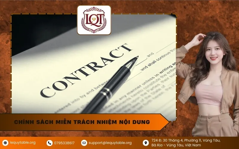 Chính Sách Miễn Trách Nhiệm Nội Dung