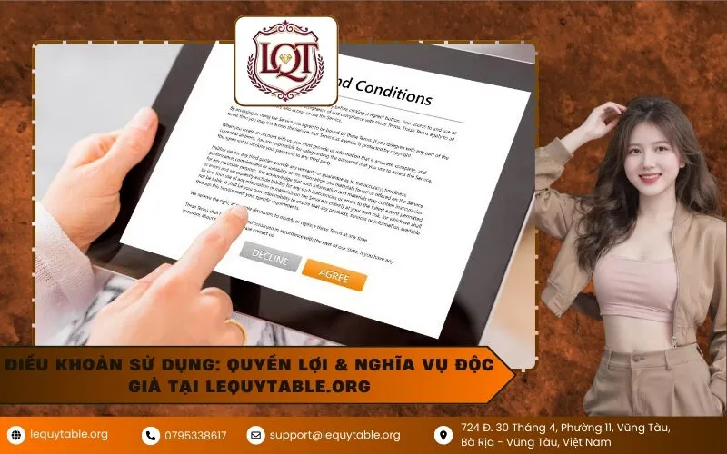 Điều Khoản Sử Dụng: Quyền Lợi & Nghĩa Vụ Độc Giả Tại lequytable.org