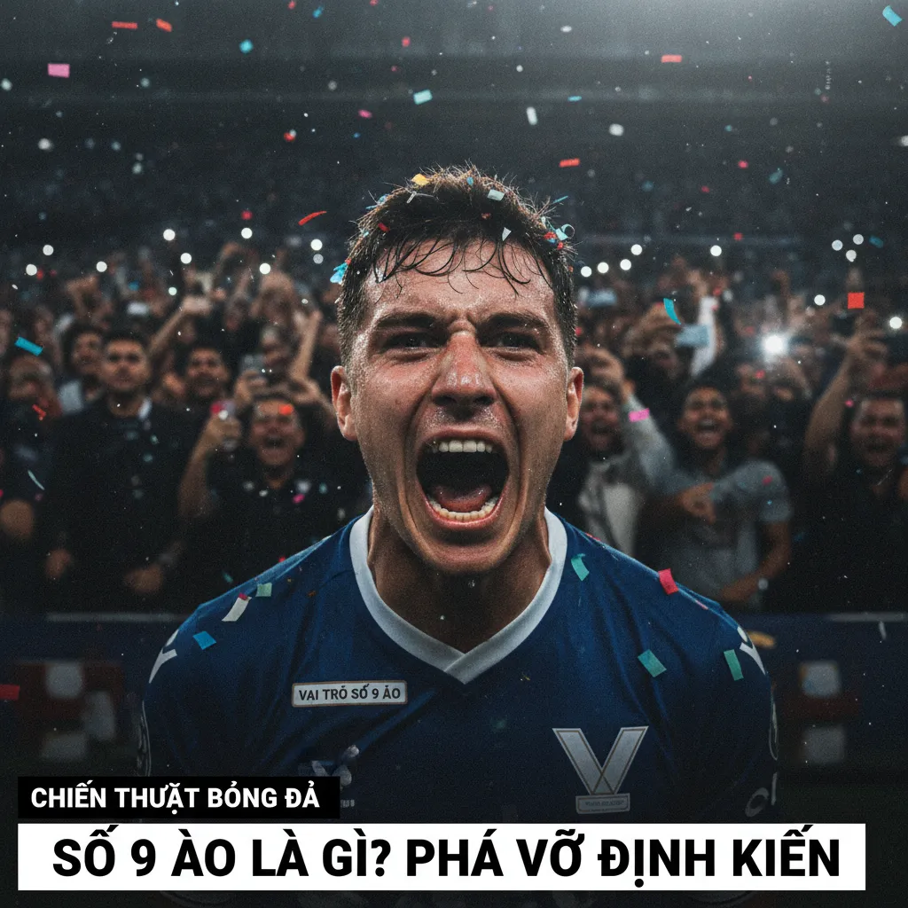 Tactical illustration of a False Nine creating space for wingers